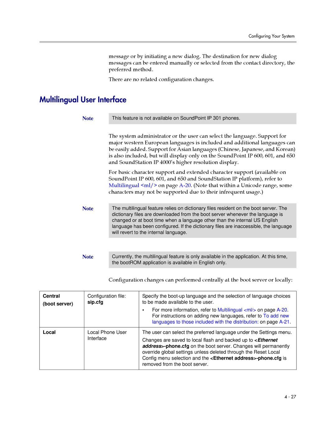 Polycom SIP 2.2.2 manual Multilingual User Interface, SoundStation IP 4000’s higher resolution display 