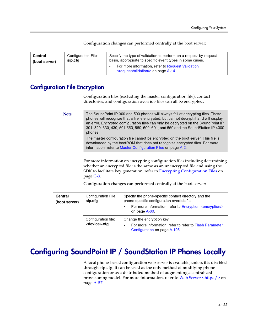 Polycom SIP 3.0.2 Configuring SoundPoint IP / SoundStation IP Phones Locally, Configuration File Encryption, Device.cfg 