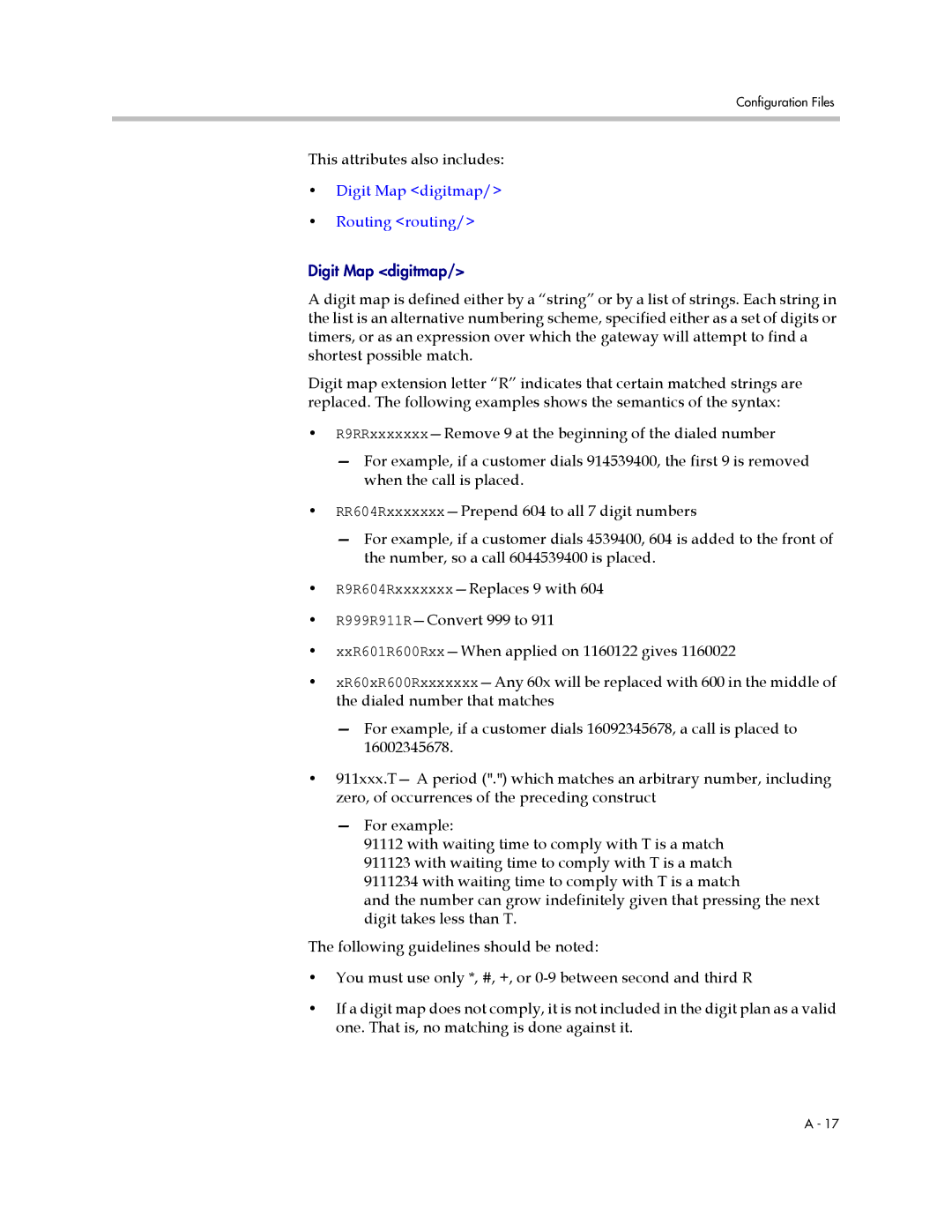 Polycom SIP 3.0.2 manual This attributes also includes, Digit Map digitmap Routing routing 