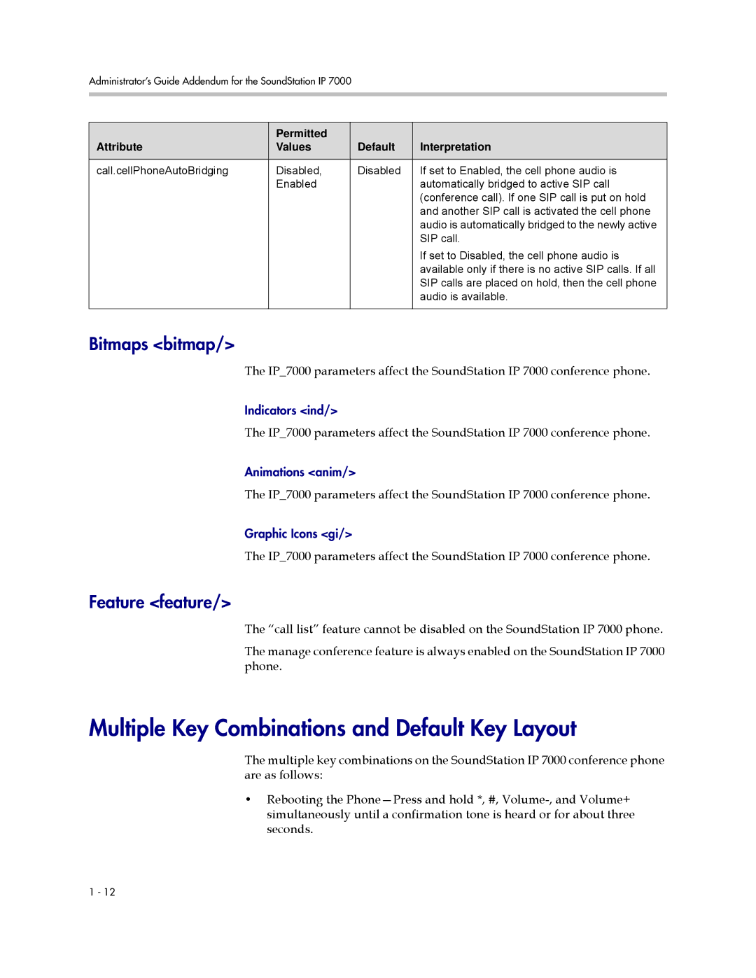 Polycom SIP 3.0.2 manual Multiple Key Combinations and Default Key Layout, Bitmaps bitmap 