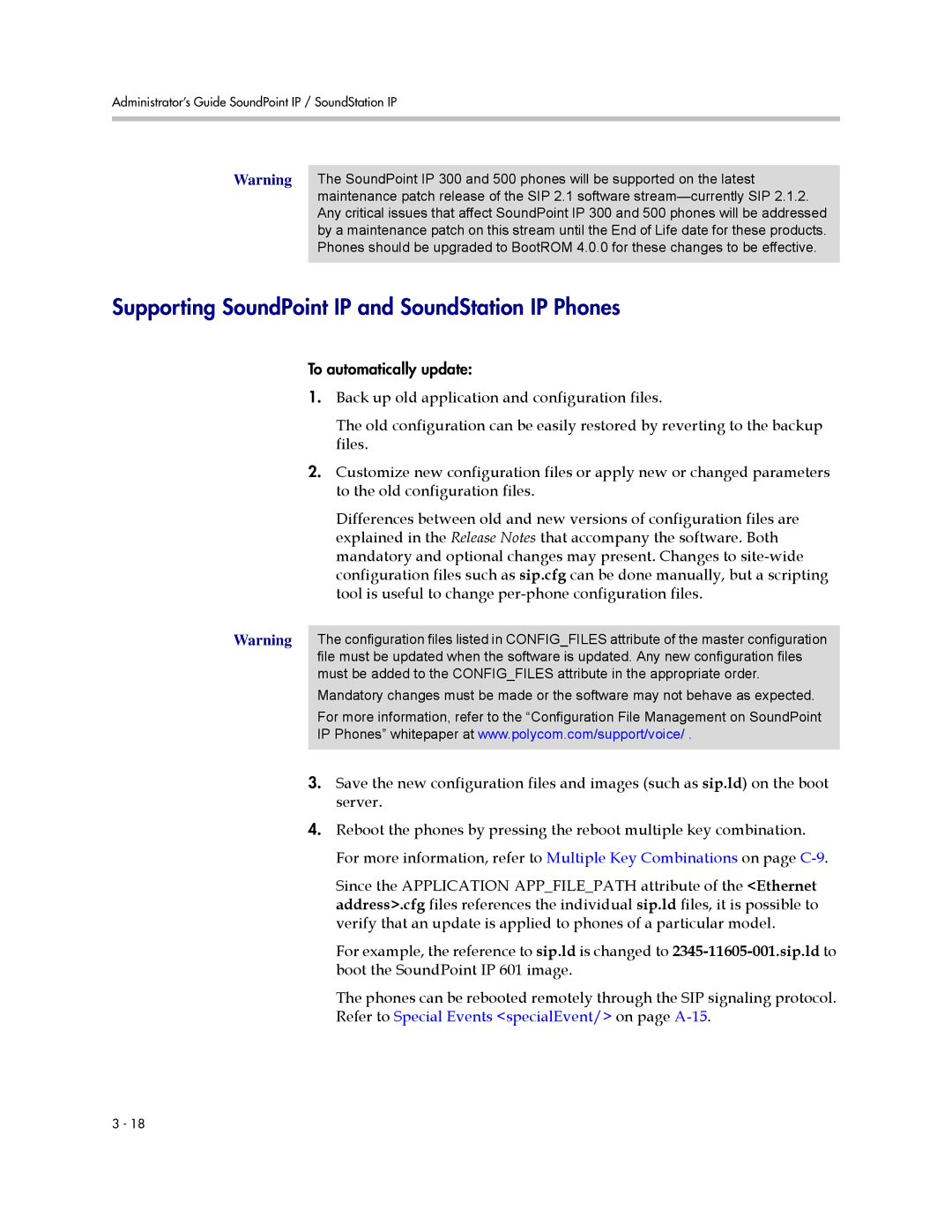 Polycom SIP 3.0.2 manual Supporting SoundPoint IP and SoundStation IP Phones 