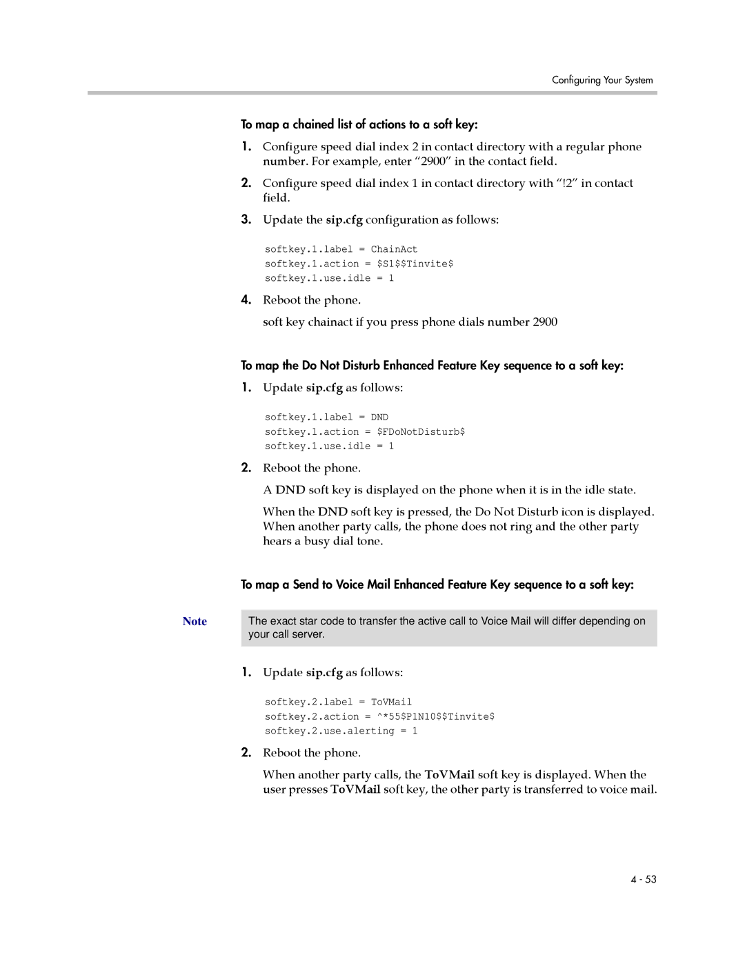 Polycom SIP 3.1 manual Update sip.cfg as follows 