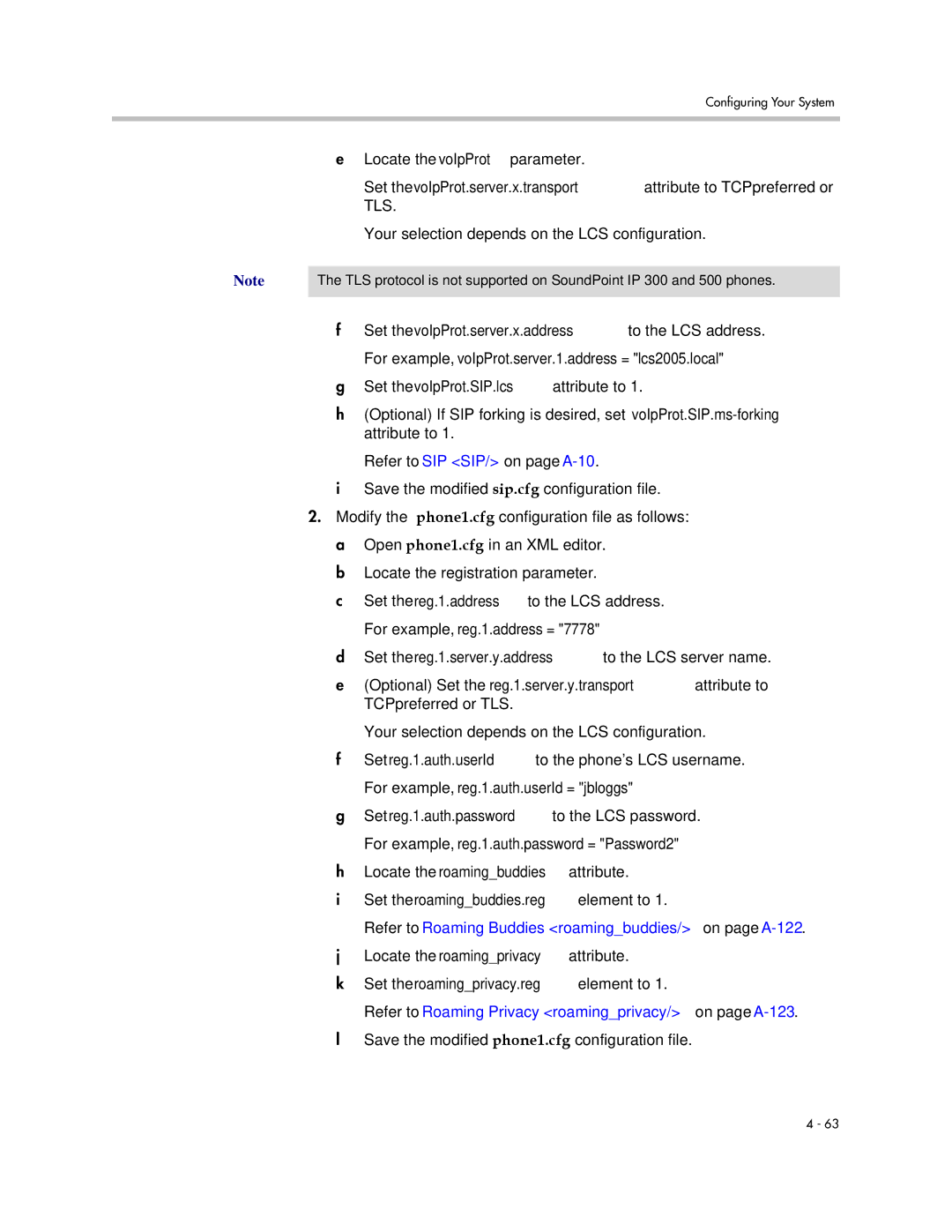 Polycom SIP 3.1 manual Refer to Roaming Buddies roamingbuddies/ on page A-122 