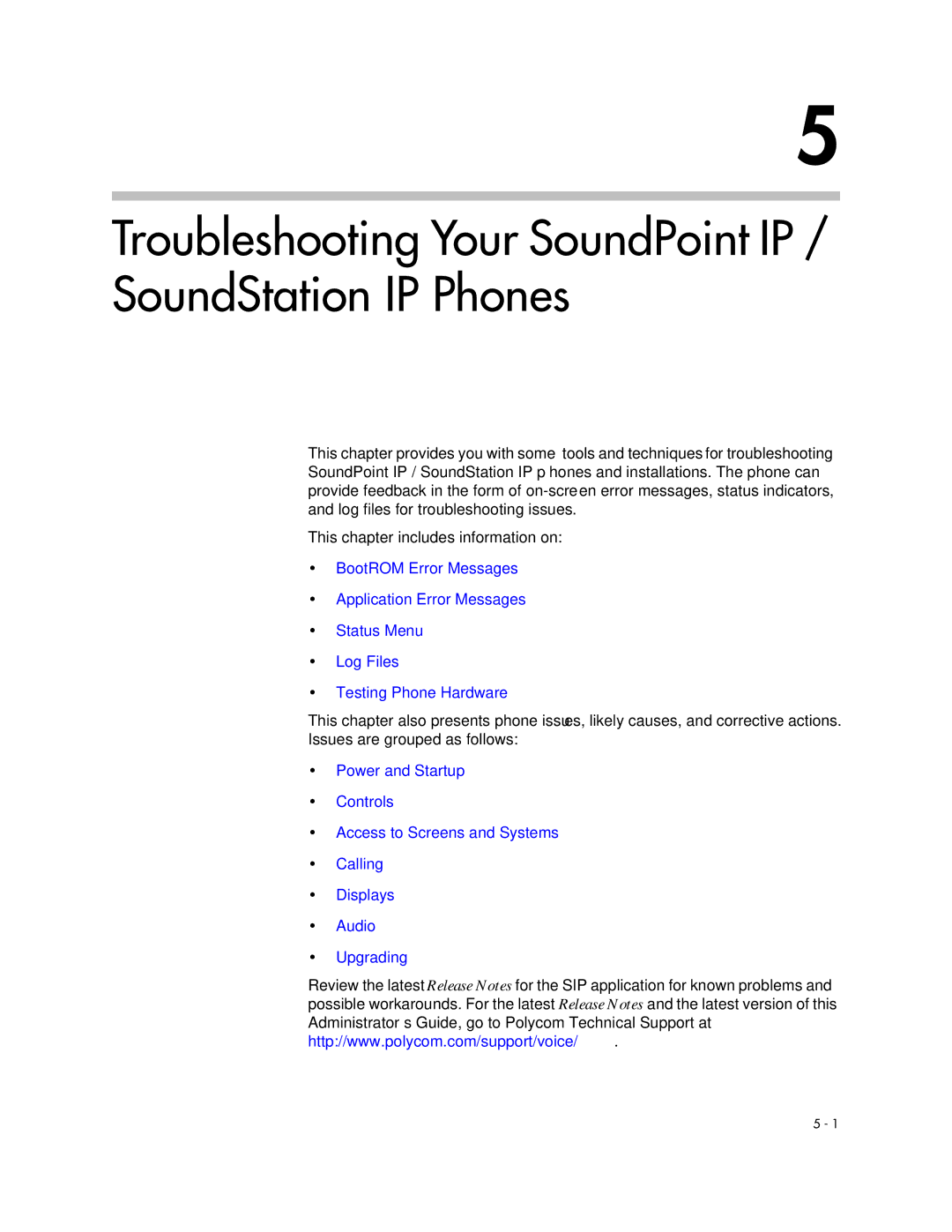 Polycom SIP 3.1 manual Troubleshooting Your SoundPoint IP / SoundStation IP Phones 