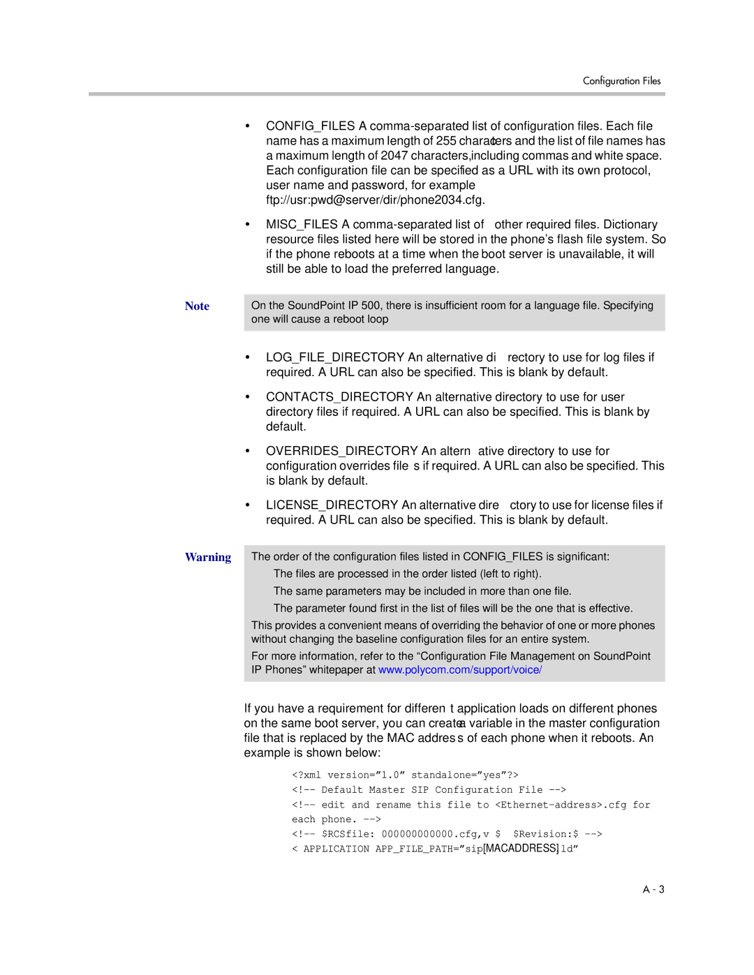 Polycom SIP 3.1 manual One will cause a reboot loop 