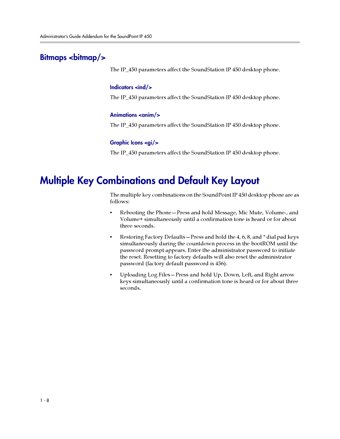 Polycom SIP 3.1 manual Multiple Key Combinations and Default Key Layout, Bitmaps bitmap 