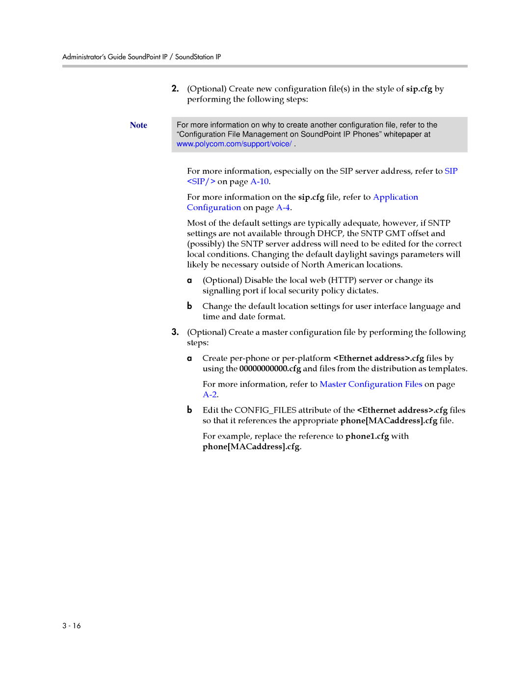 Polycom SIP 3.1 manual SIP/ on page A-10, Configuration on page A-4, PhoneMACaddress.cfg 