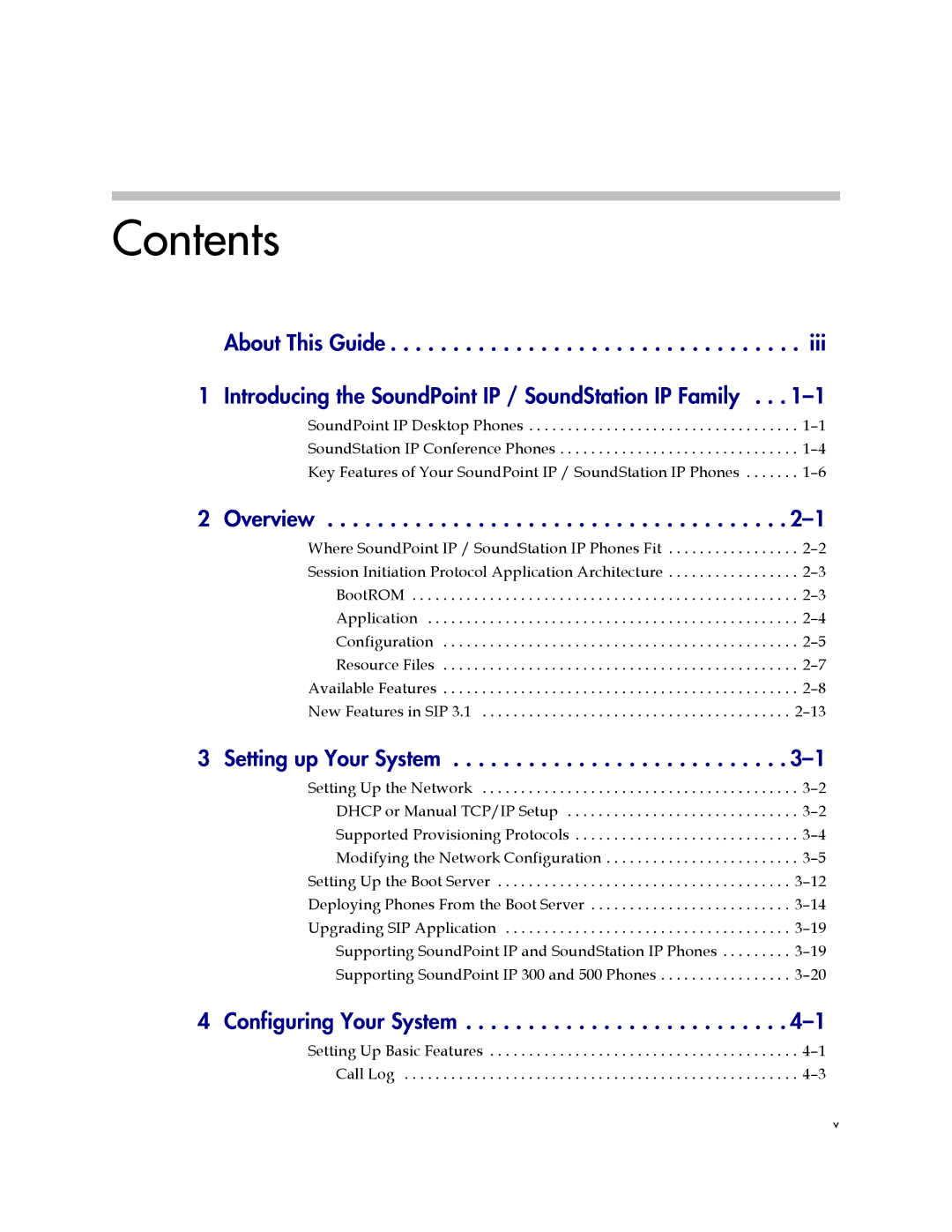 Polycom SIP 3.1 manual Contents 