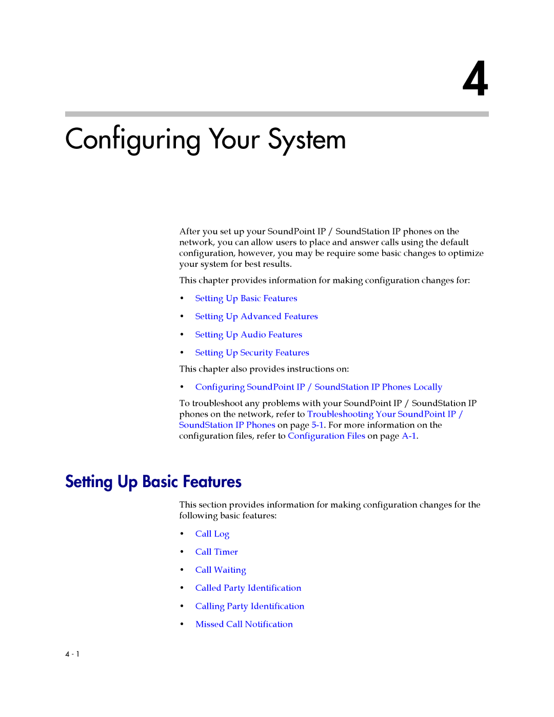 Polycom SIP 3.1 manual Setting Up Basic Features, This chapter also provides instructions on 