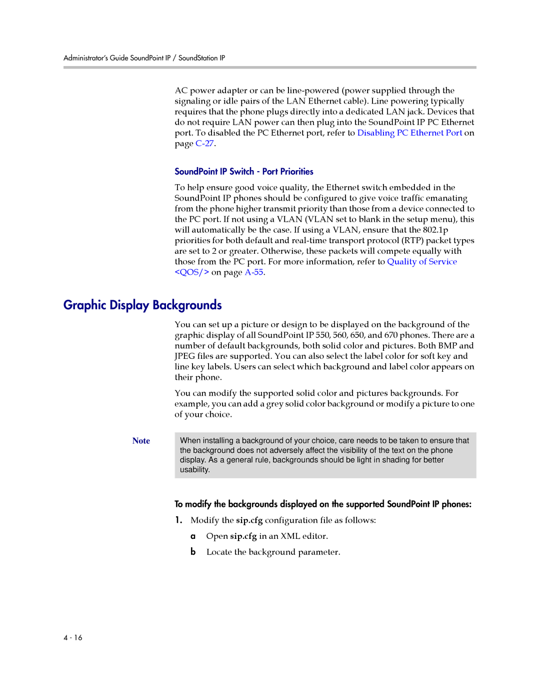 Polycom SIP 3.1 manual Graphic Display Backgrounds, Their phone, Your choice 