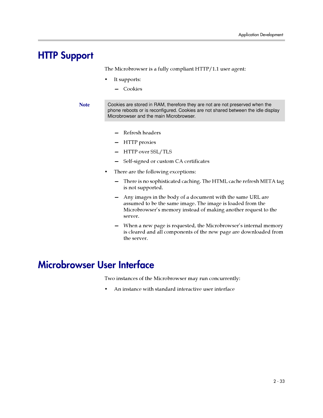 Polycom SIP 3.1 manual Http Support, Microbrowser User Interface 