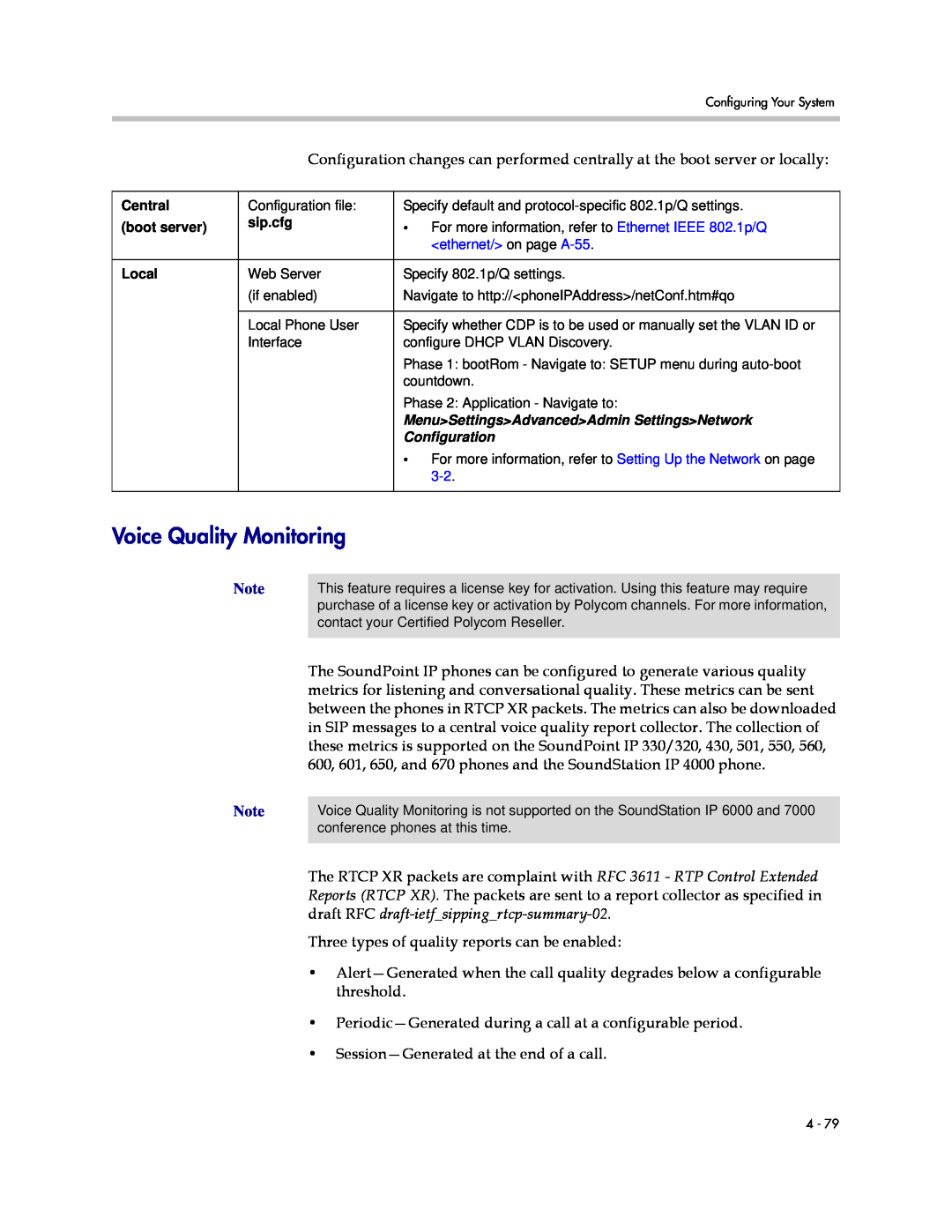 Polycom SIP 3.1 manual Voice Quality Monitoring, draft RFC draft-ietfsippingrtcp-summary-02 
