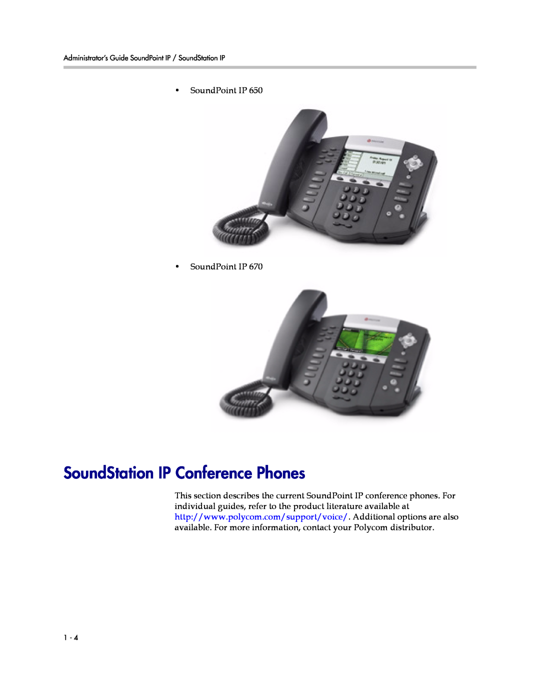 Polycom SIP 3.1 manual SoundStation IP Conference Phones, SoundPoint IP SoundPoint IP 