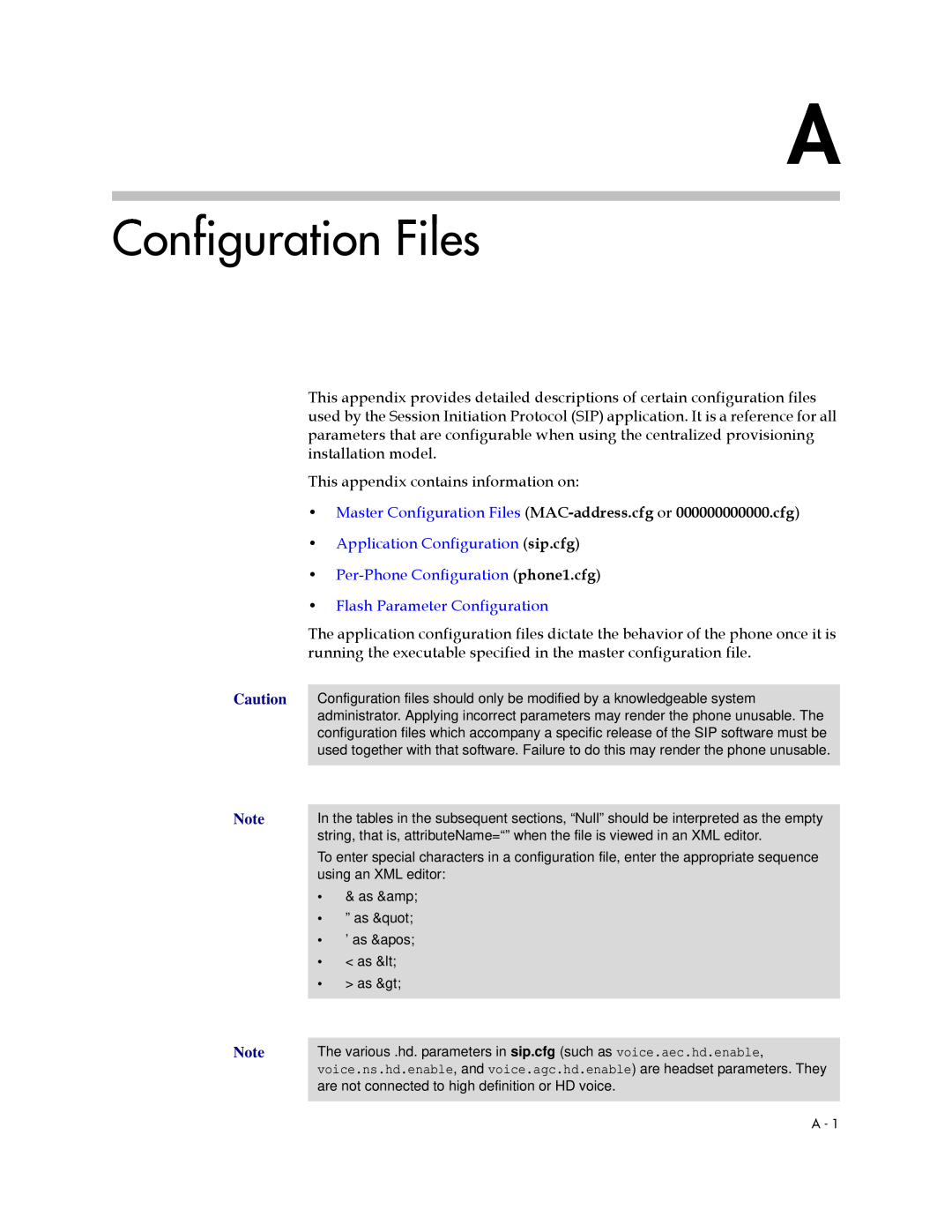 Polycom SIP 3.1 manual Master Configuration Files MAC-address.cfg or 000000000000.cfg, Flash Parameter Configuration 
