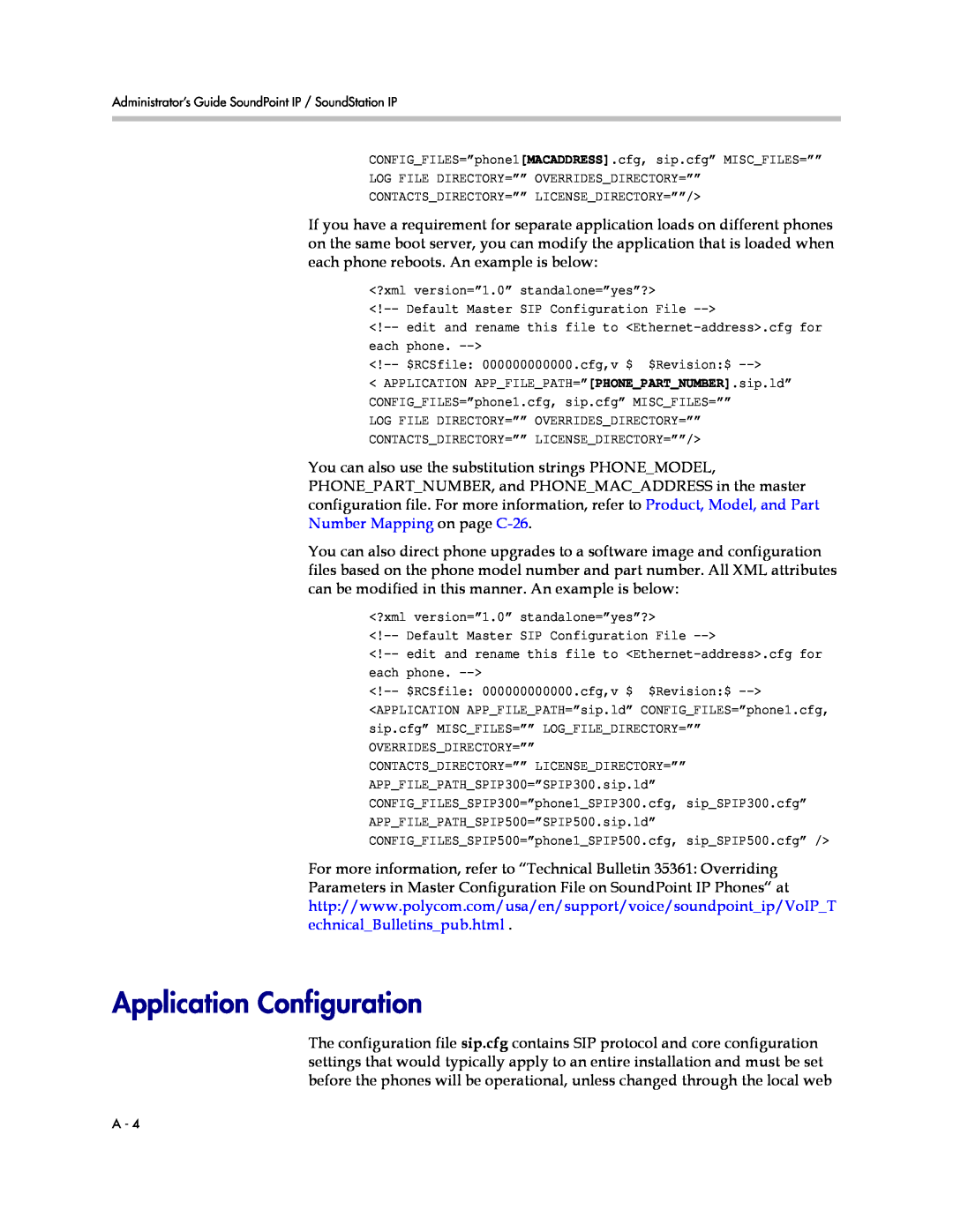 Polycom SIP 3.1 manual Application Configuration 