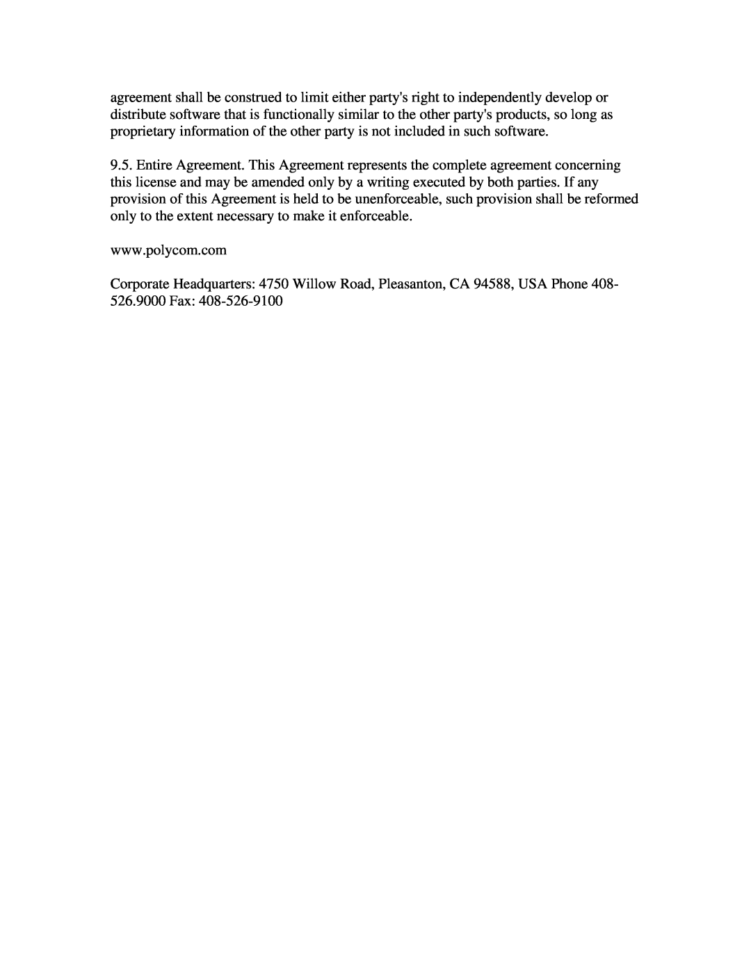 Polycom SIP 3.1 manual 526.9000 Fax 