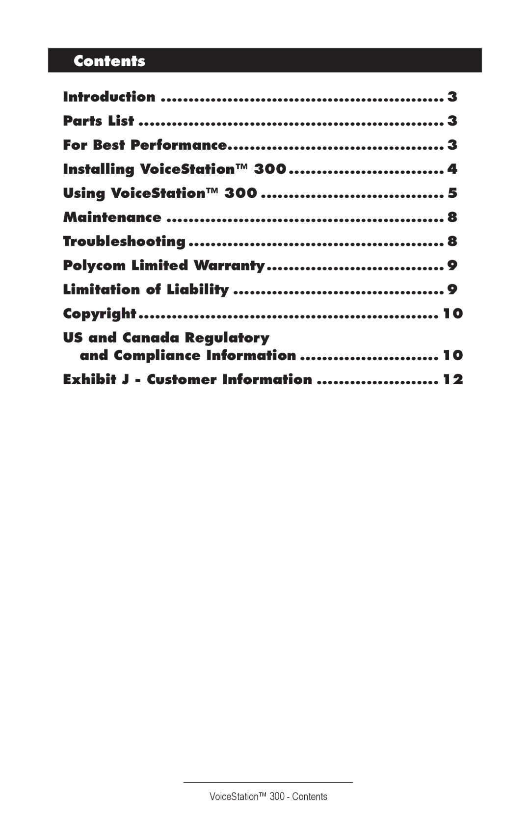 Polycom TM300 manual Contents 