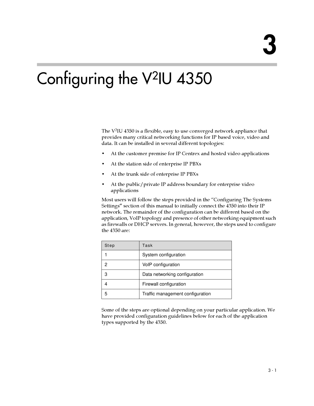 Polycom V2IU 4350 user manual Configuring the V2IU 