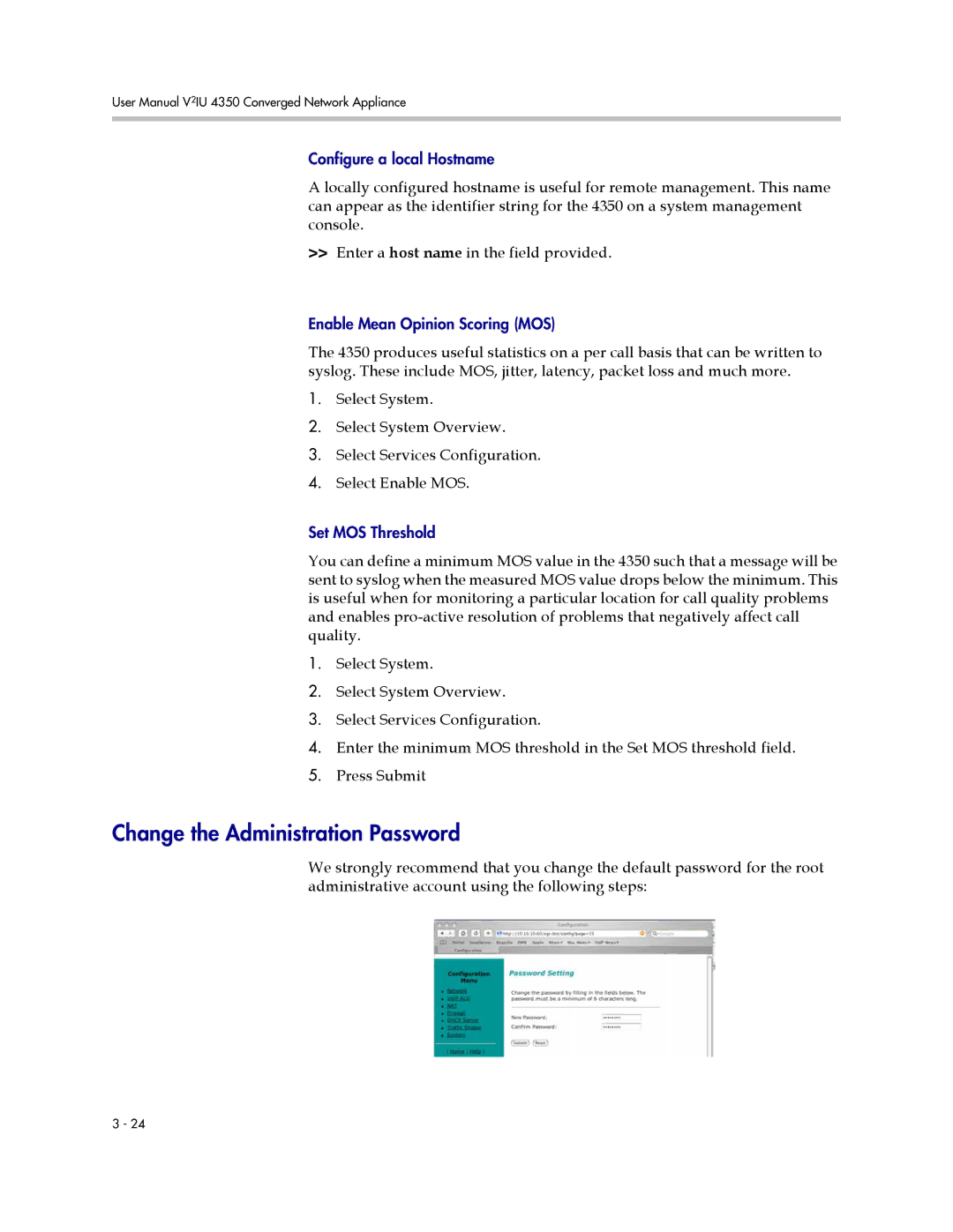 Polycom V2IU 4350 user manual Change the Administration Password 