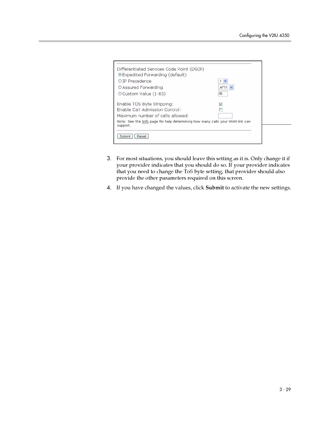 Polycom V2IU 4350 user manual Configuring the V2IU 