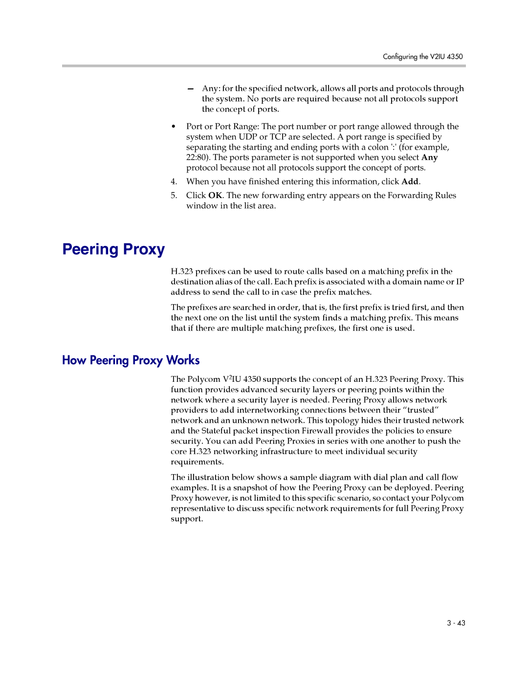 Polycom V2IU 4350 user manual How Peering Proxy Works 