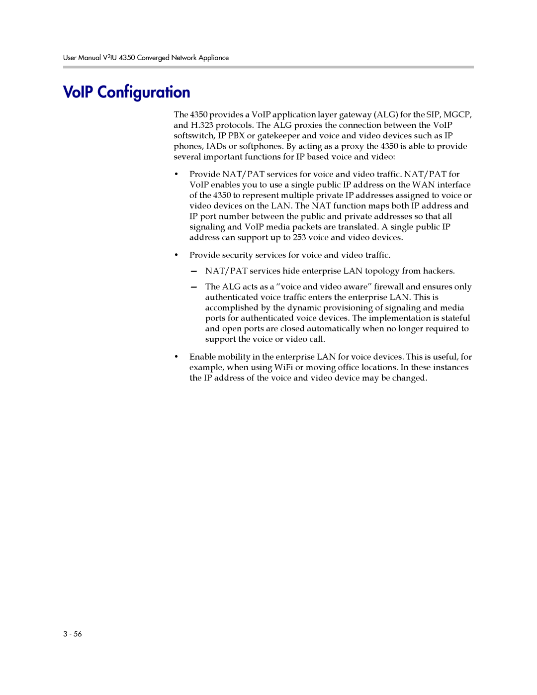 Polycom V2IU 4350 user manual VoIP Configuration 