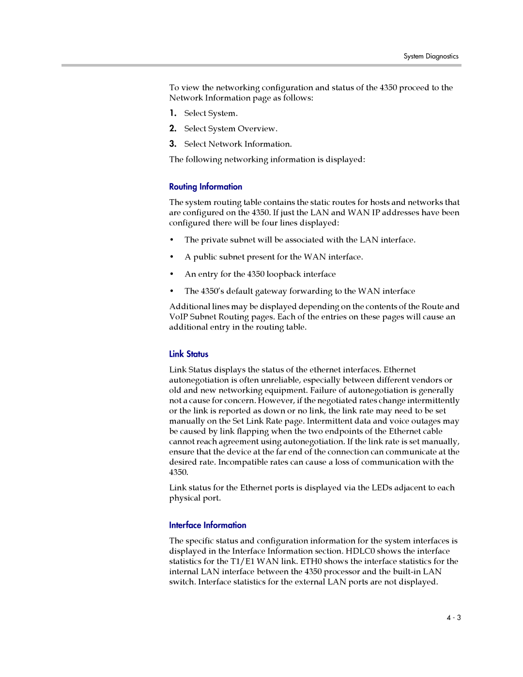 Polycom V2IU 4350 user manual Routing Information 