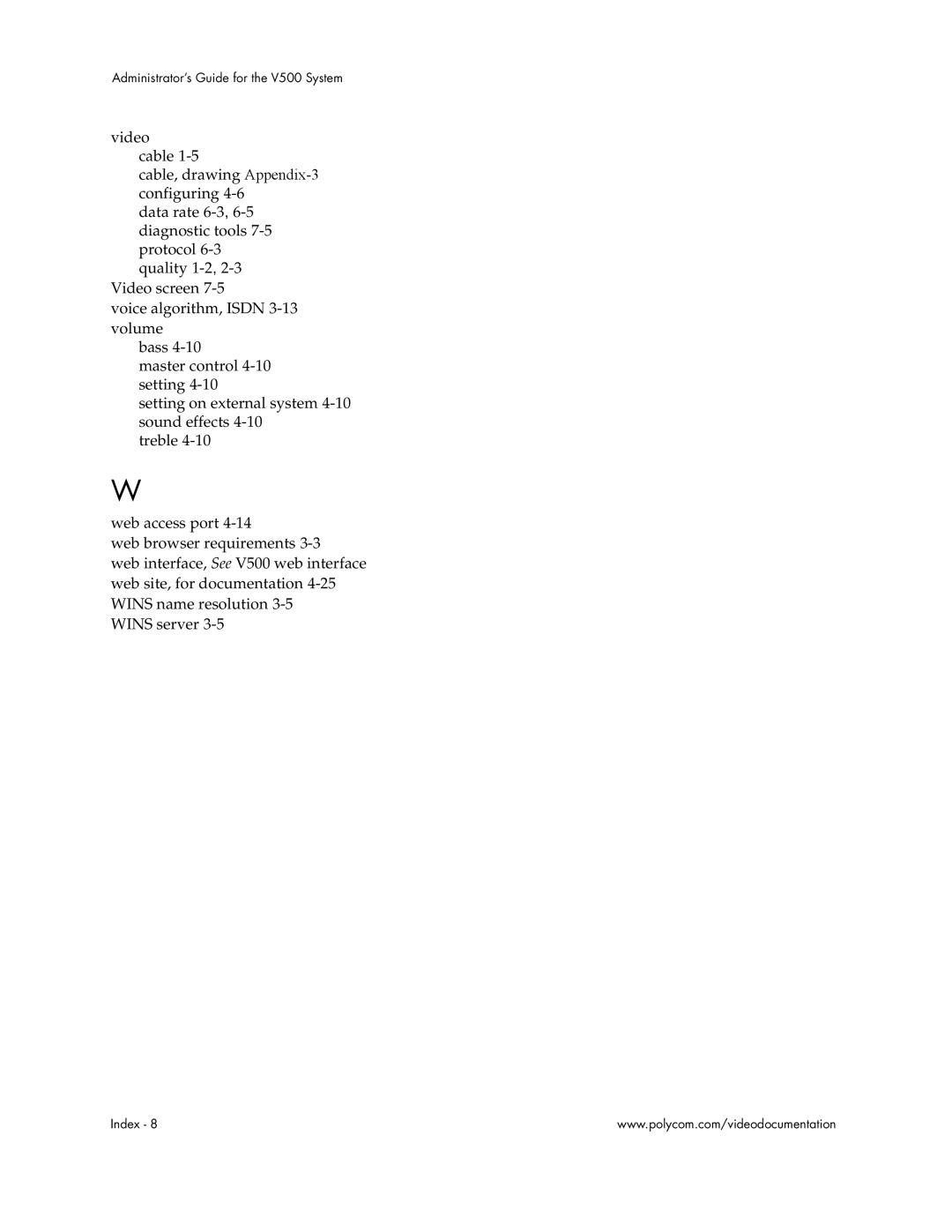 Polycom manual Administrator’s Guide for the V500 System 