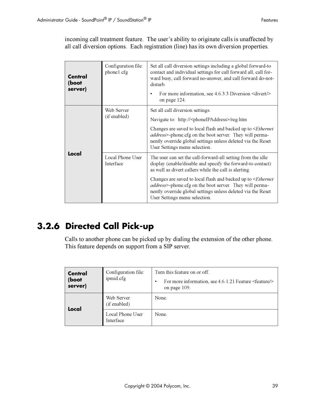 Polycom Version 1.4.x 17 manual Directed Call Pick-up 