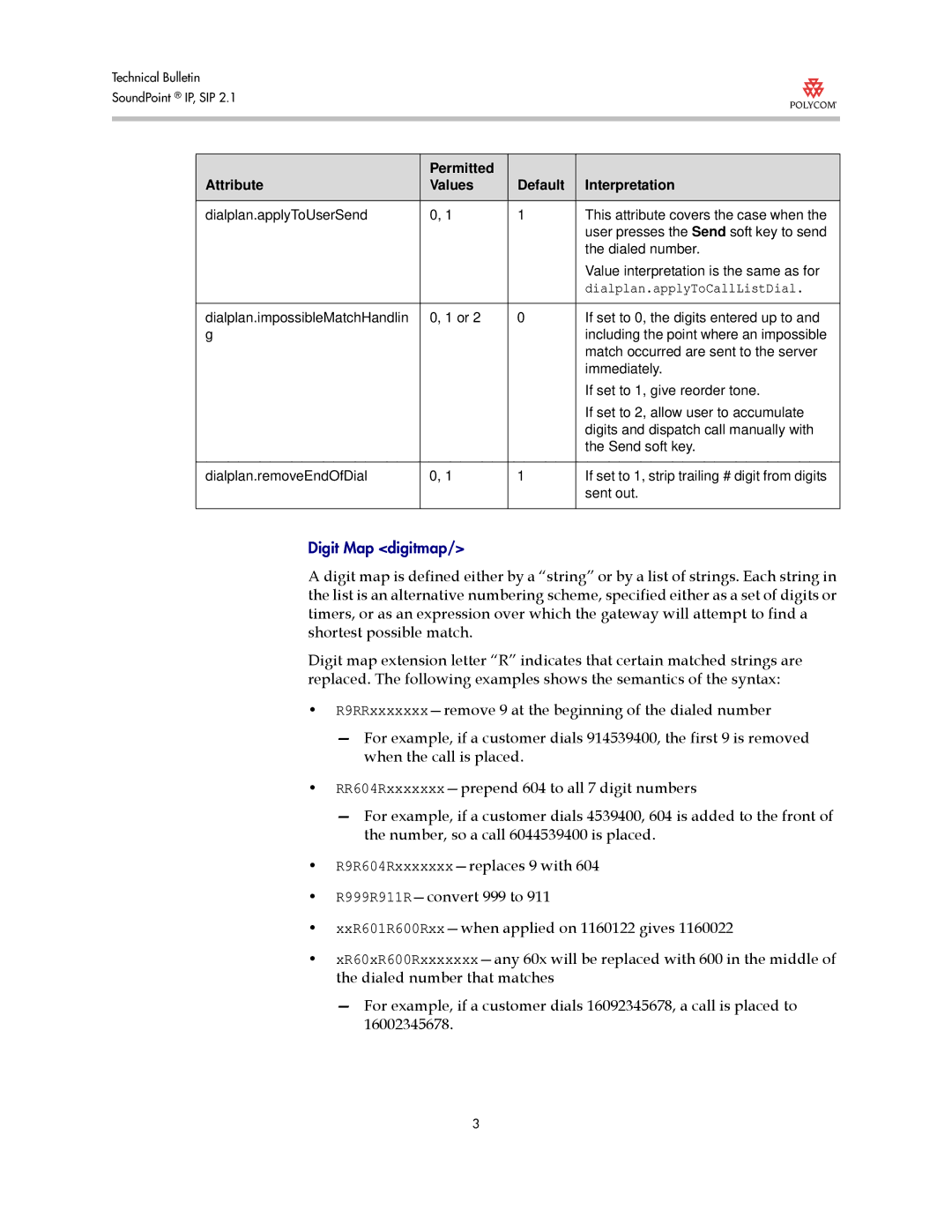 Polycom Version 2.0.3B manual Permitted Attribute Values Default Interpretation 