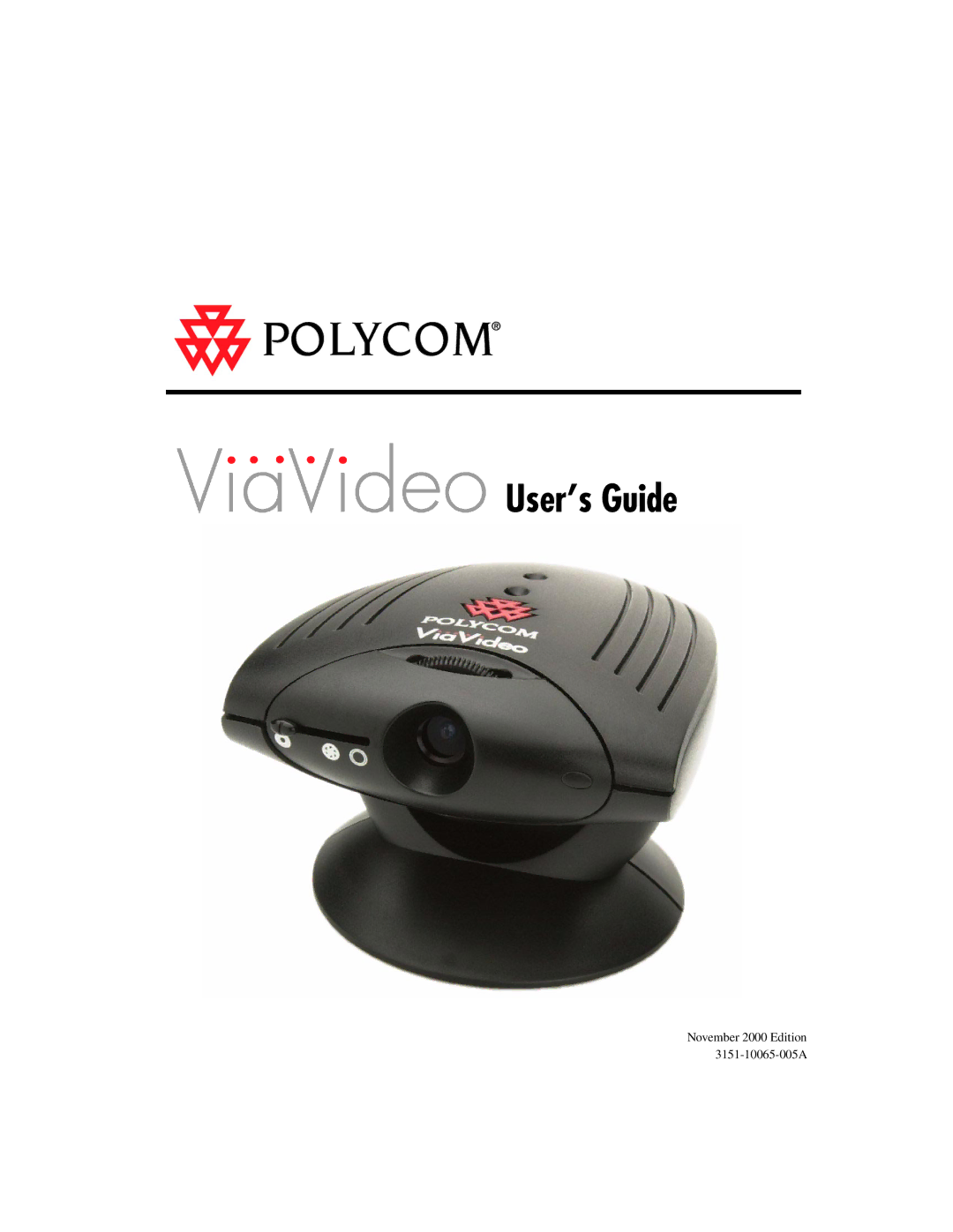 Polycom manual ViaVideo User’s Guide 