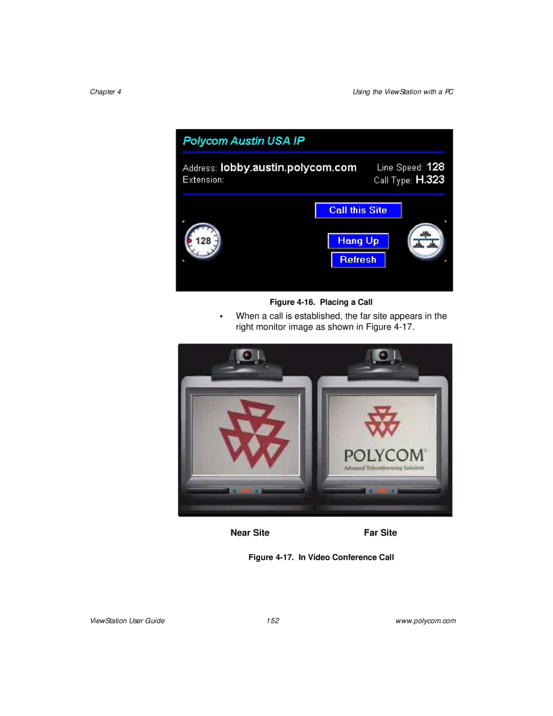 Polycom ViewStation manual Near Site, Placing a Call 