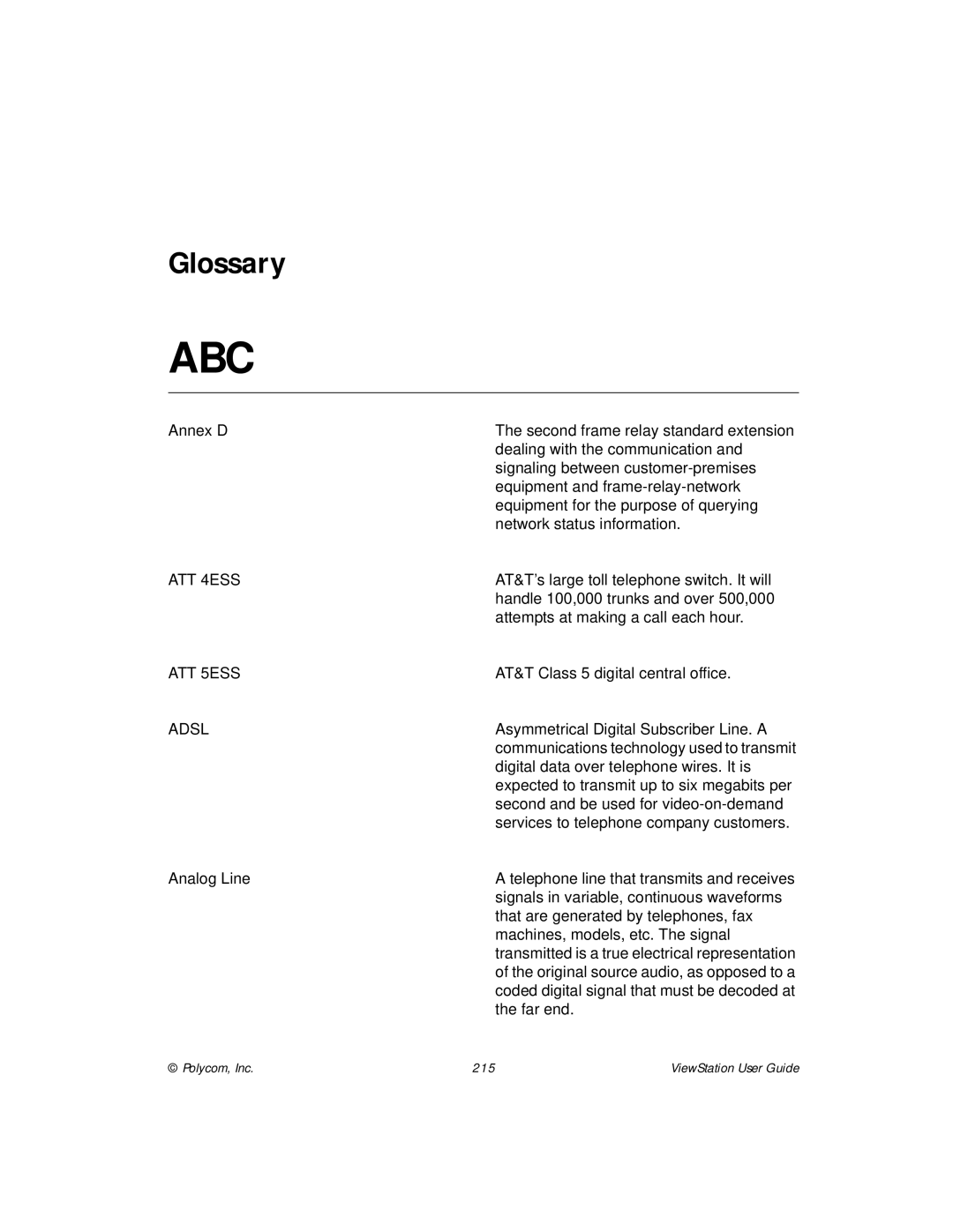 Polycom ViewStation manual Abc 