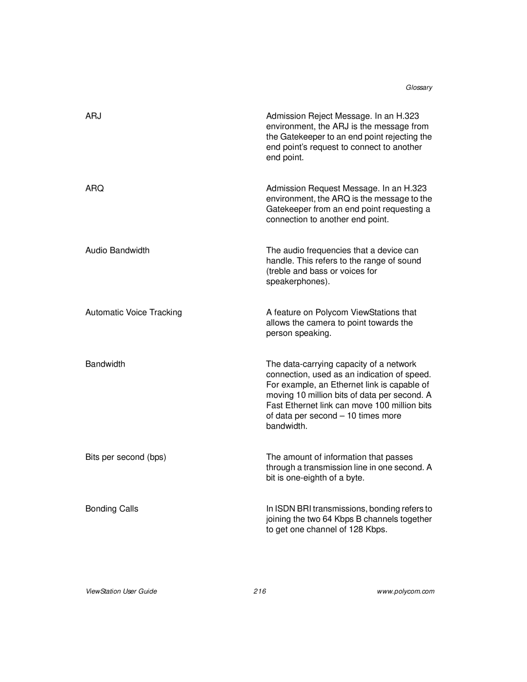 Polycom ViewStation manual Arj 