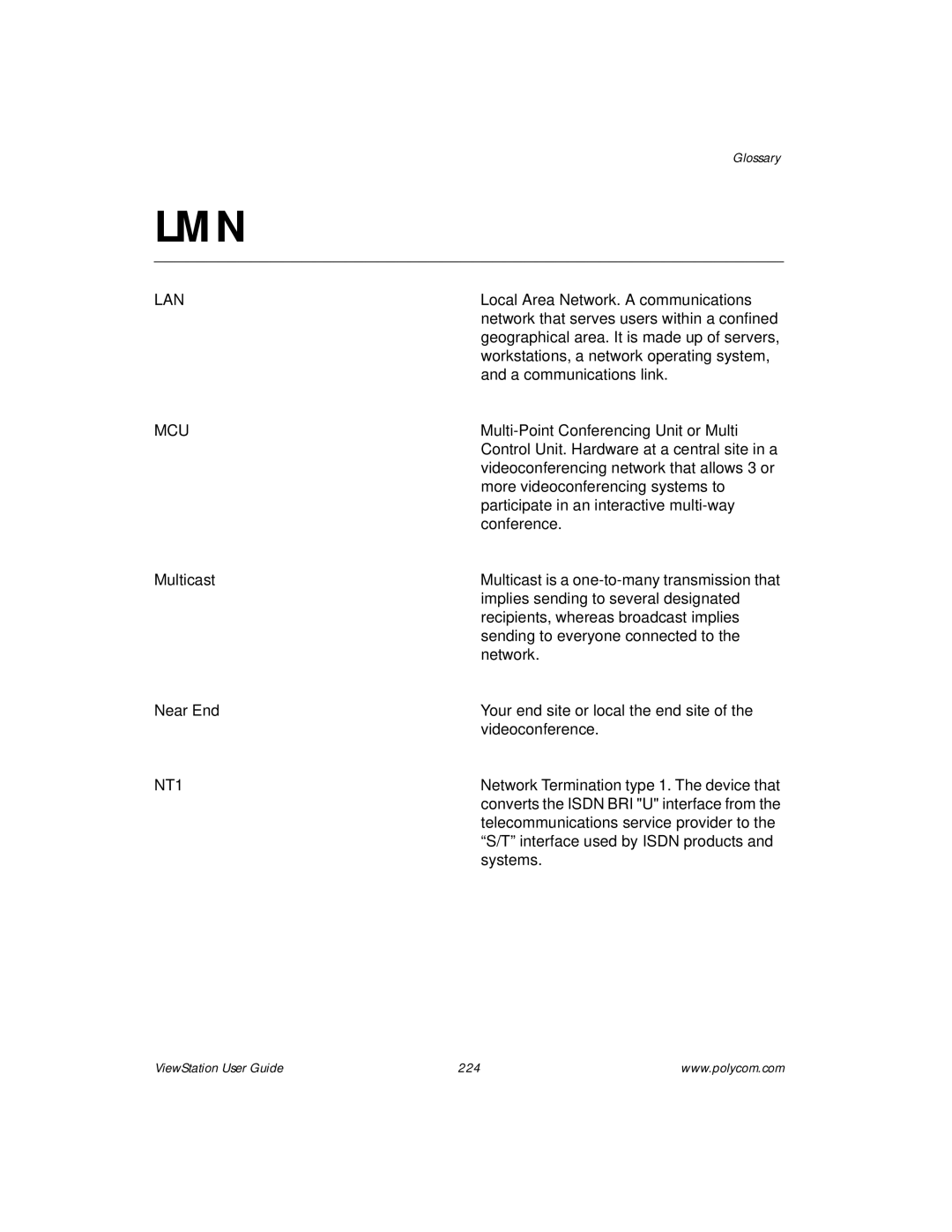 Polycom ViewStation manual Lmn 