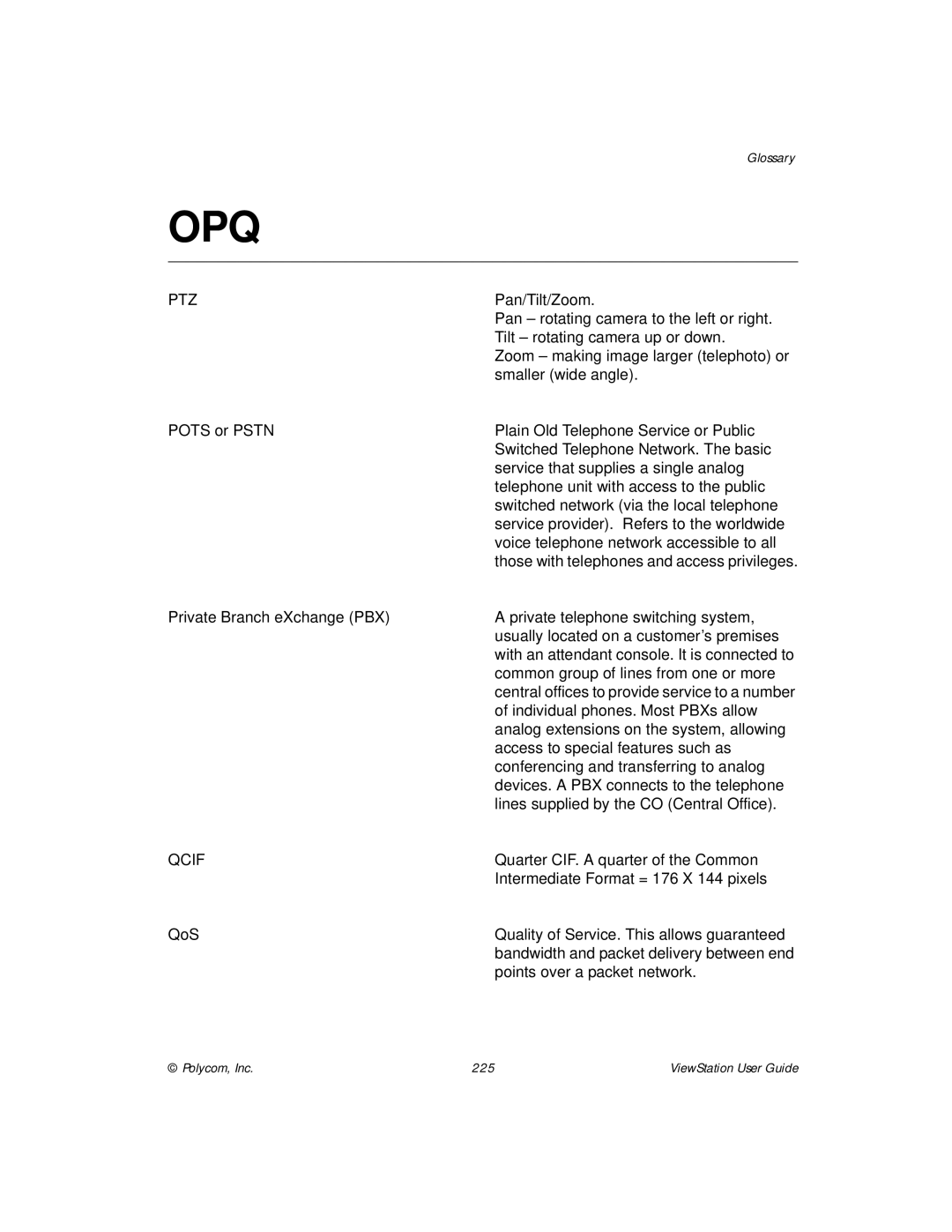 Polycom ViewStation manual Opq 