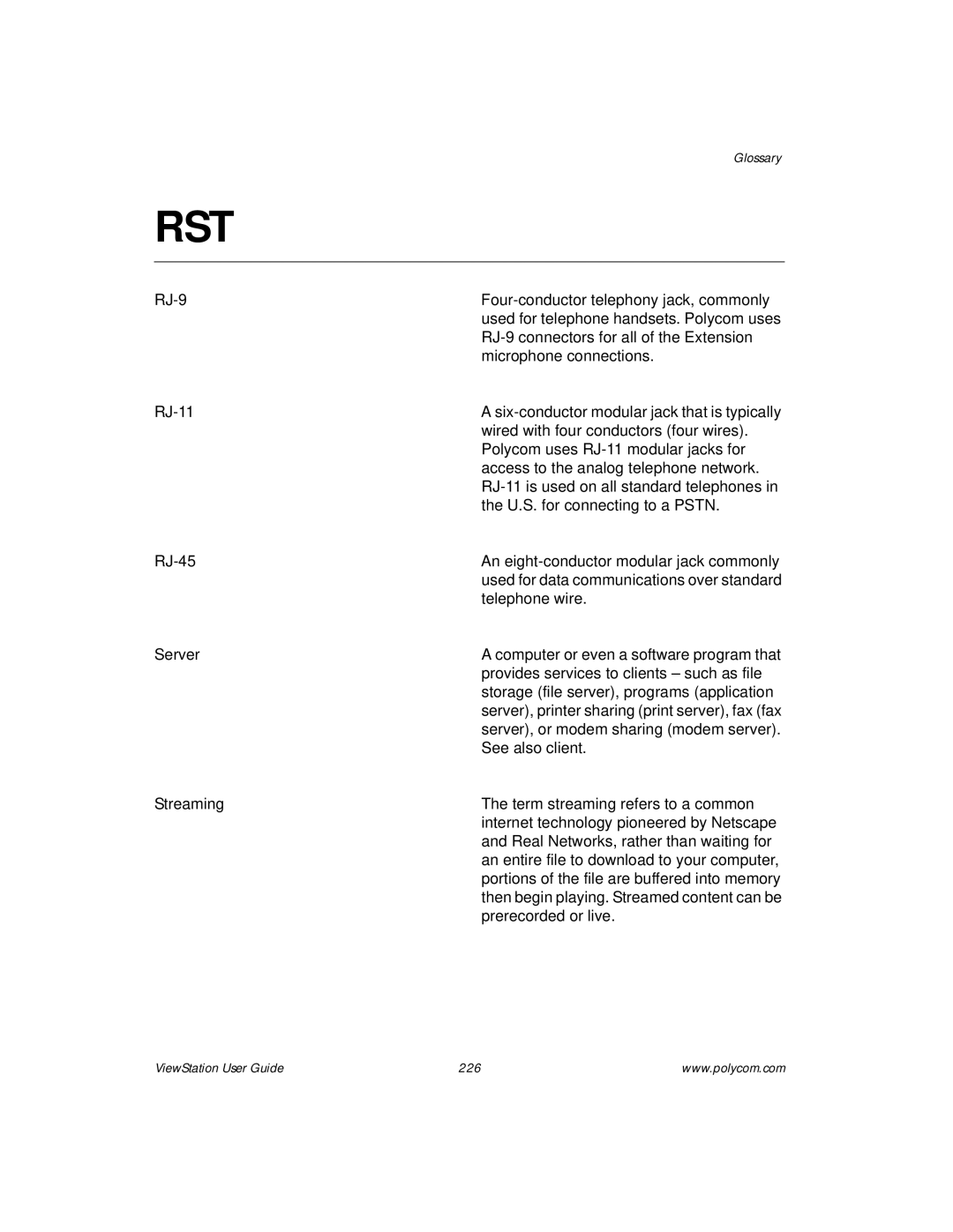 Polycom ViewStation manual Rst 