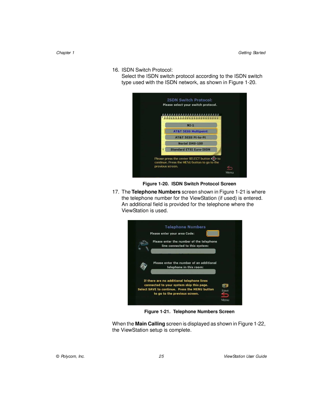 Polycom ViewStation manual Isdn Switch Protocol Screen 