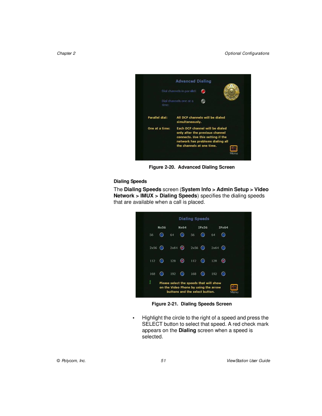 Polycom ViewStation manual Advanced Dialing Screen 