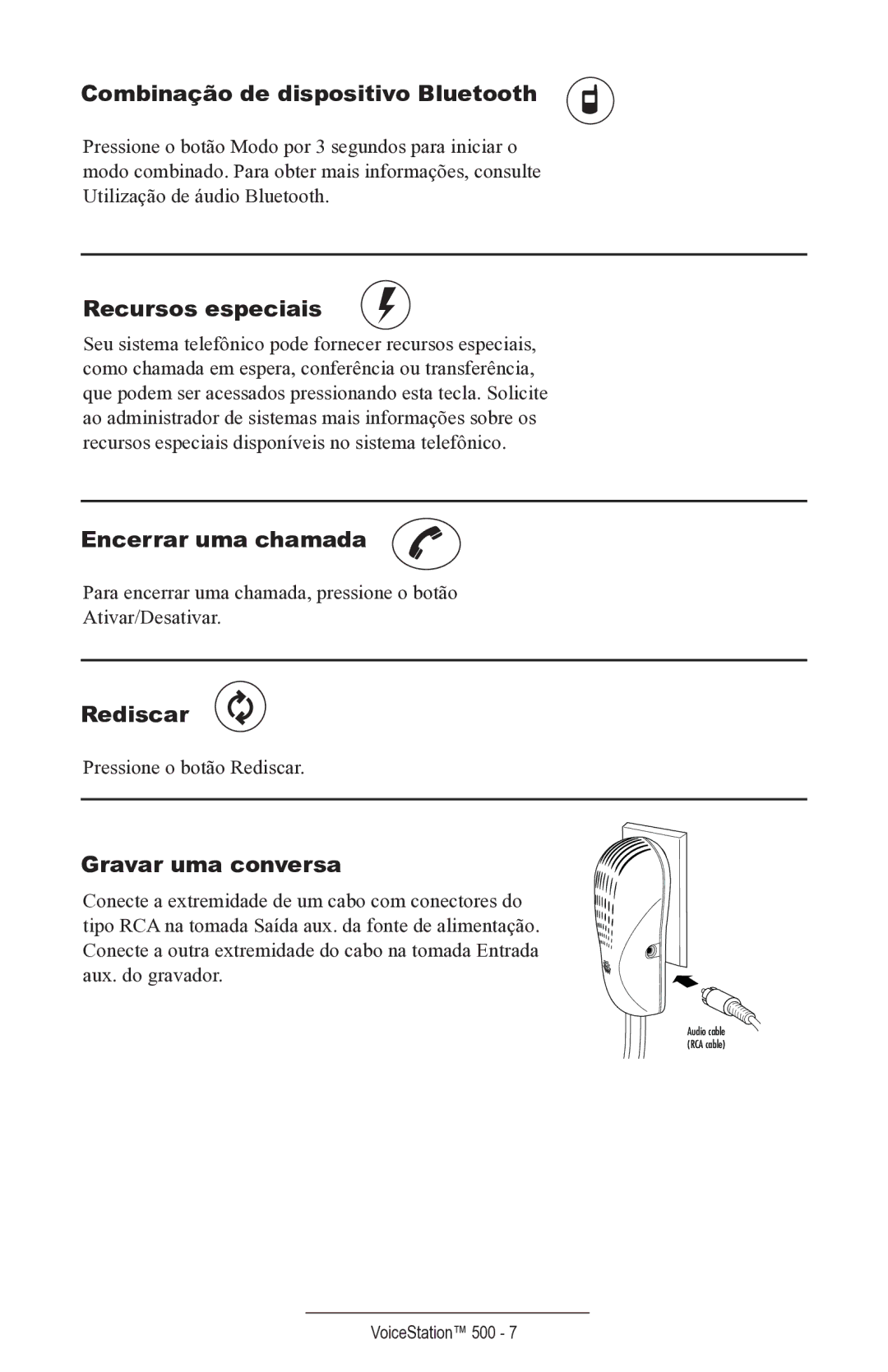 Polycom voicestation 500 manual Encerrar uma chamada 