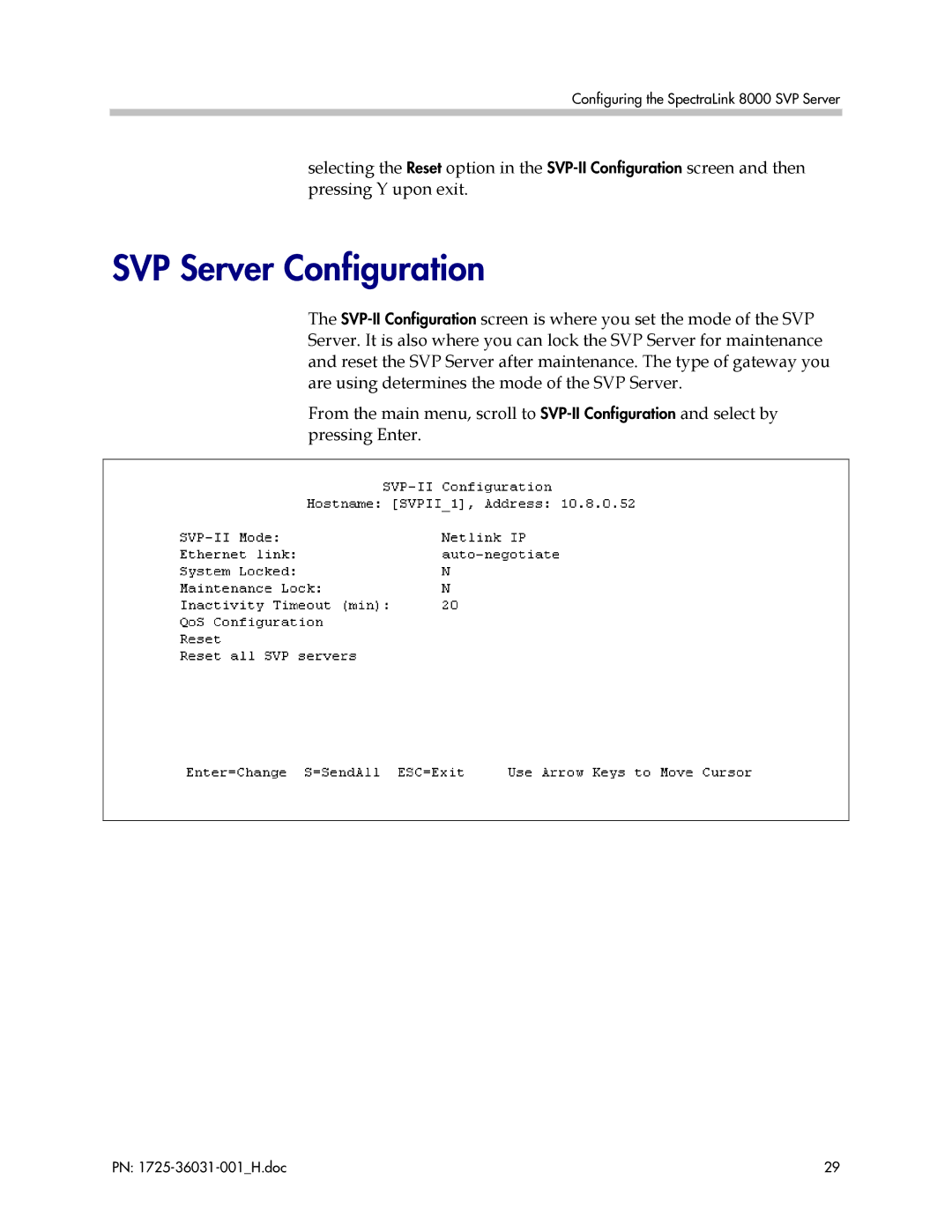 Polycom 1725-36031-001, VP010 manual SVP Server Configuration 