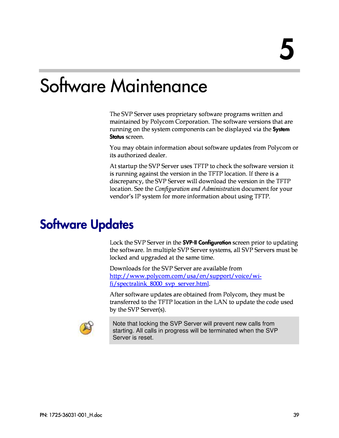 Polycom 1725-36031-001, VP010 manual Software Maintenance, Software Updates 