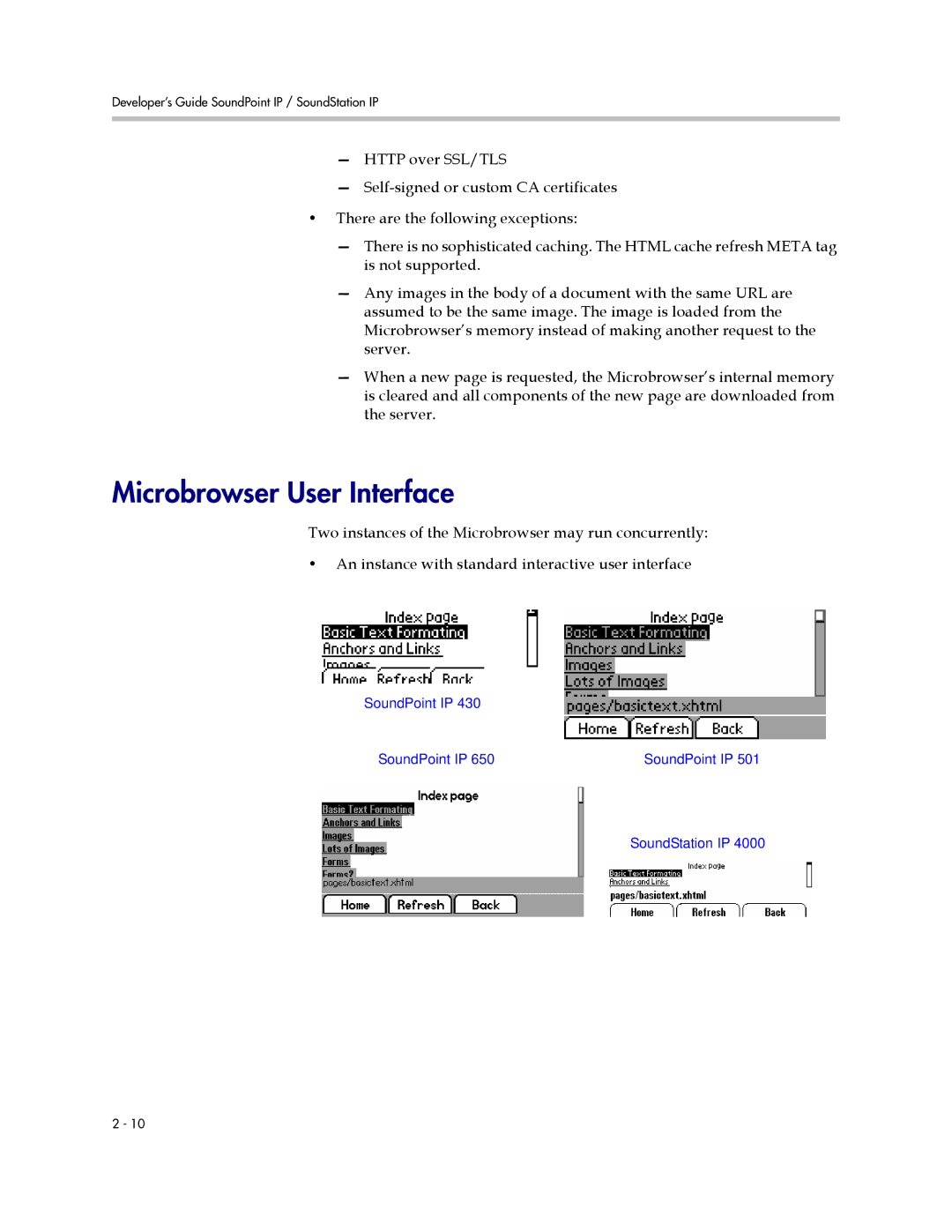 Polycom VR-6000 manual Microbrowser User Interface 