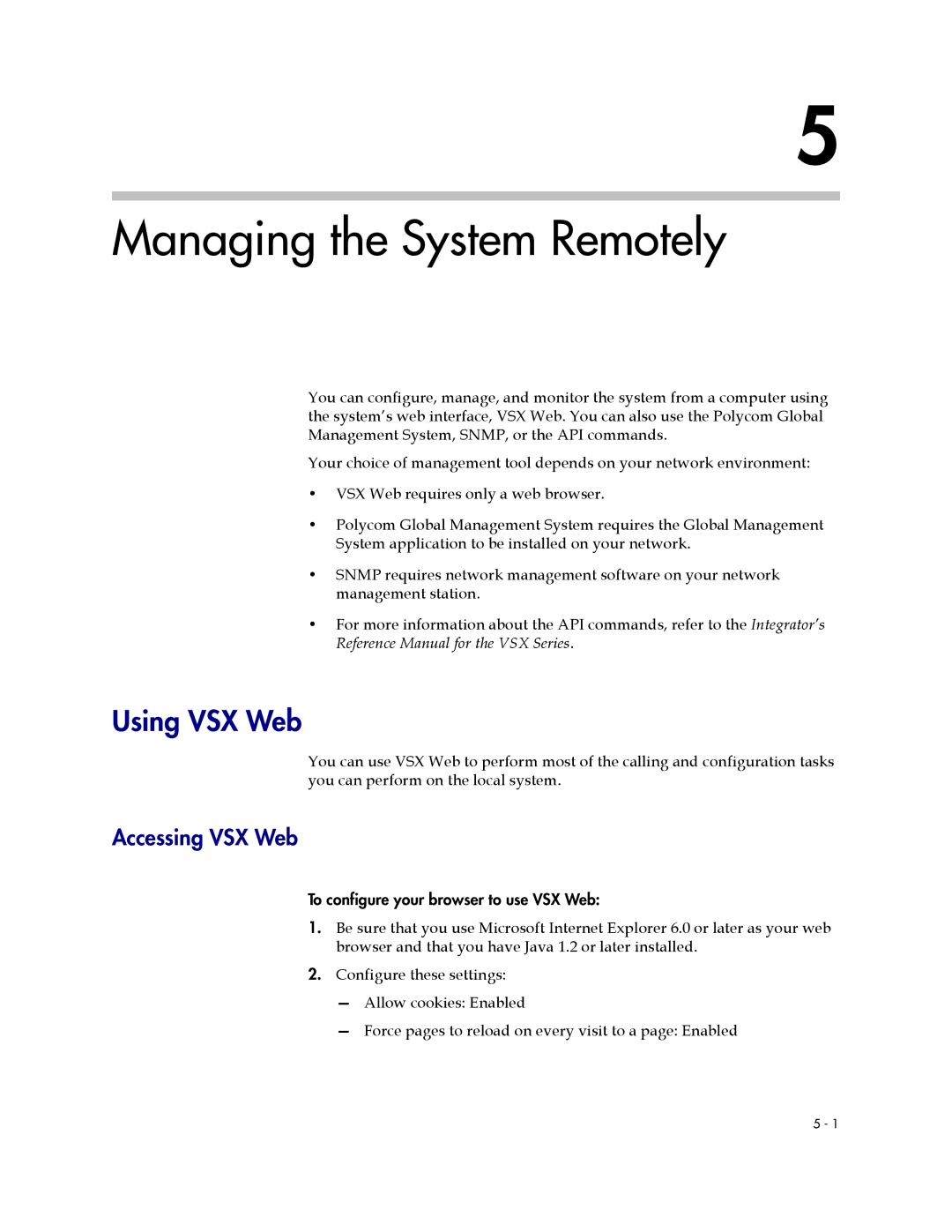 Polycom VSX Series manual Using VSX Web, Accessing VSX Web 