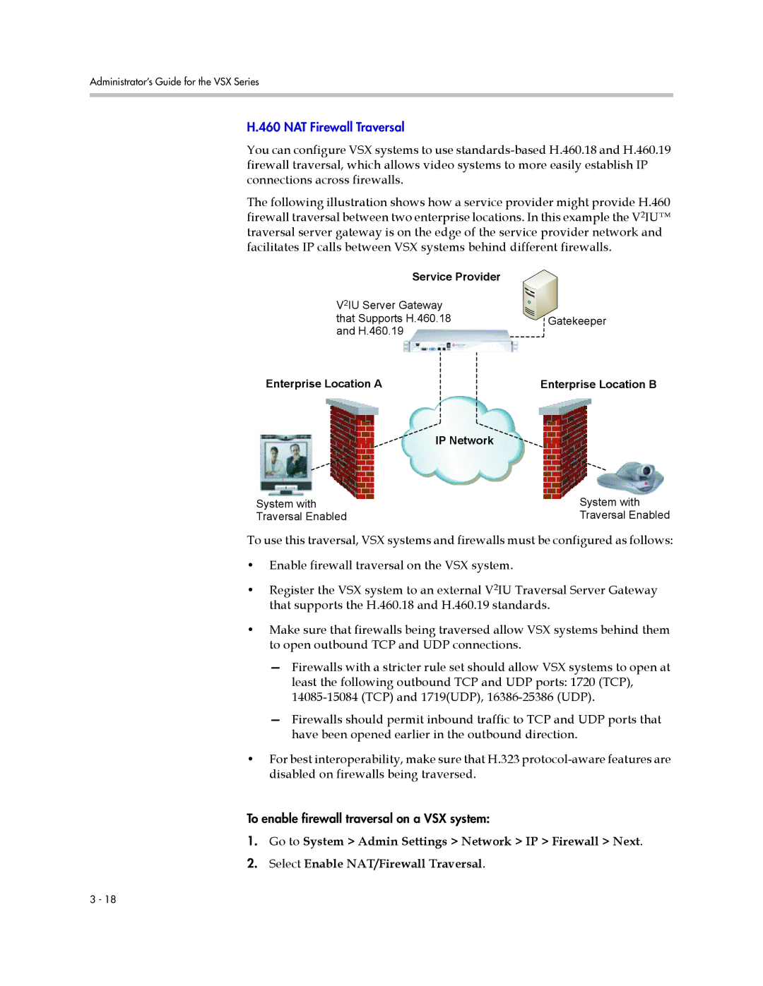 Polycom VSX Series manual Service Provider, Enterprise Location a IP Network, Enterprise Location B 