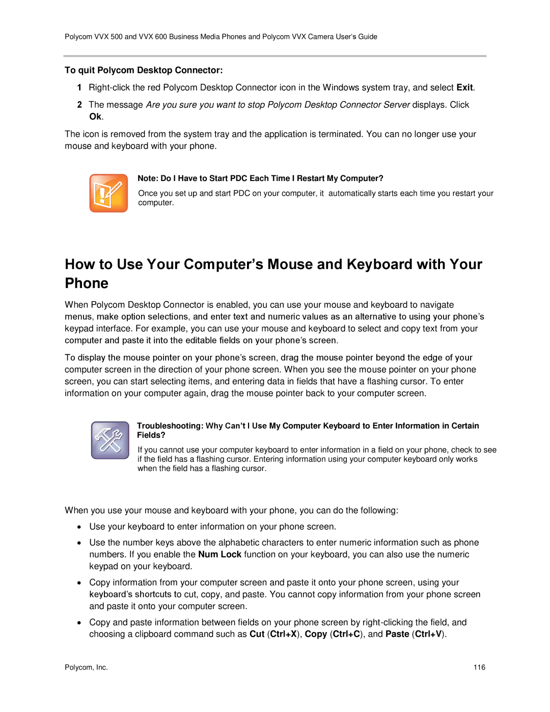 Polycom vvx 500 manual To quit Polycom Desktop Connector 