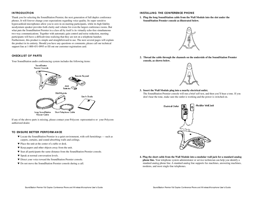 Polycom Wireless Microphone System installation instructions Introduction, Checklist of Parts, To Ensure Better Performance 