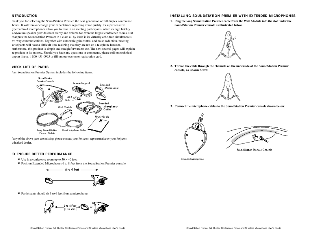 Polycom Wireless Microphone System installation instructions Ntroduction, Check List of Parts, Ensure Better Performance 