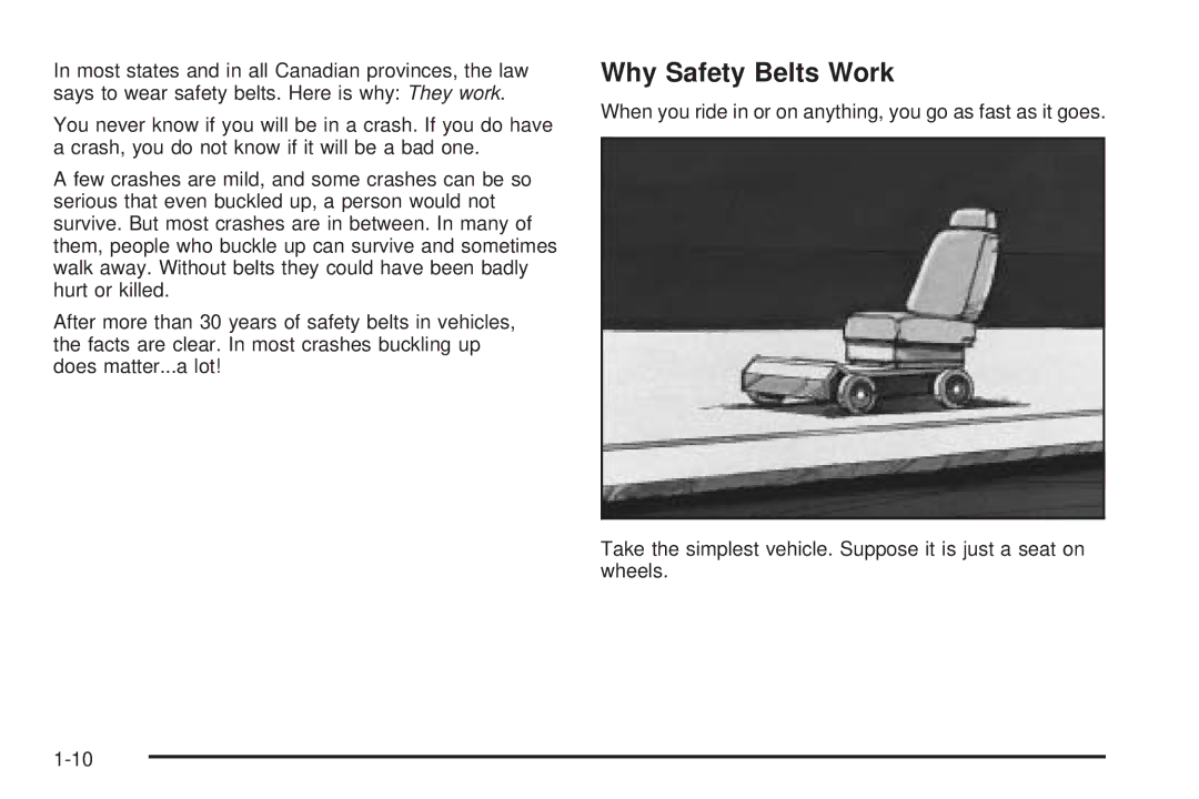 Pontiac 2006 manual Why Safety Belts Work 