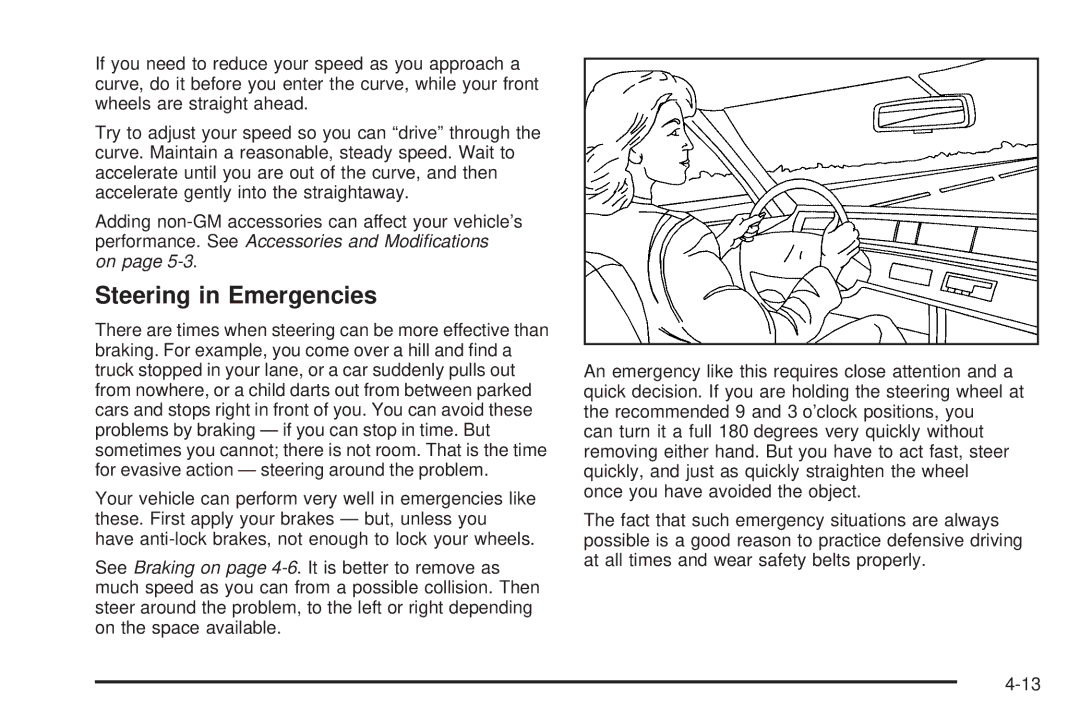 Pontiac 2006 manual Steering in Emergencies 